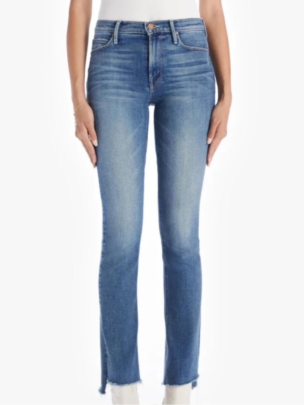 Mother Denim - The Runaway Step Fray Flare Jeans in Leaps and Bounds